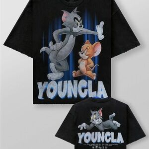 YoungLA Tom and Jerry Graphic Tee - Black